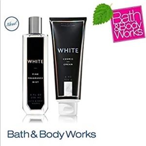 NEW RARE 2 FULL SIZE BODY SPRAY - ONE FULL SIZE BODY CREAM BBW WHITE COLLECTION